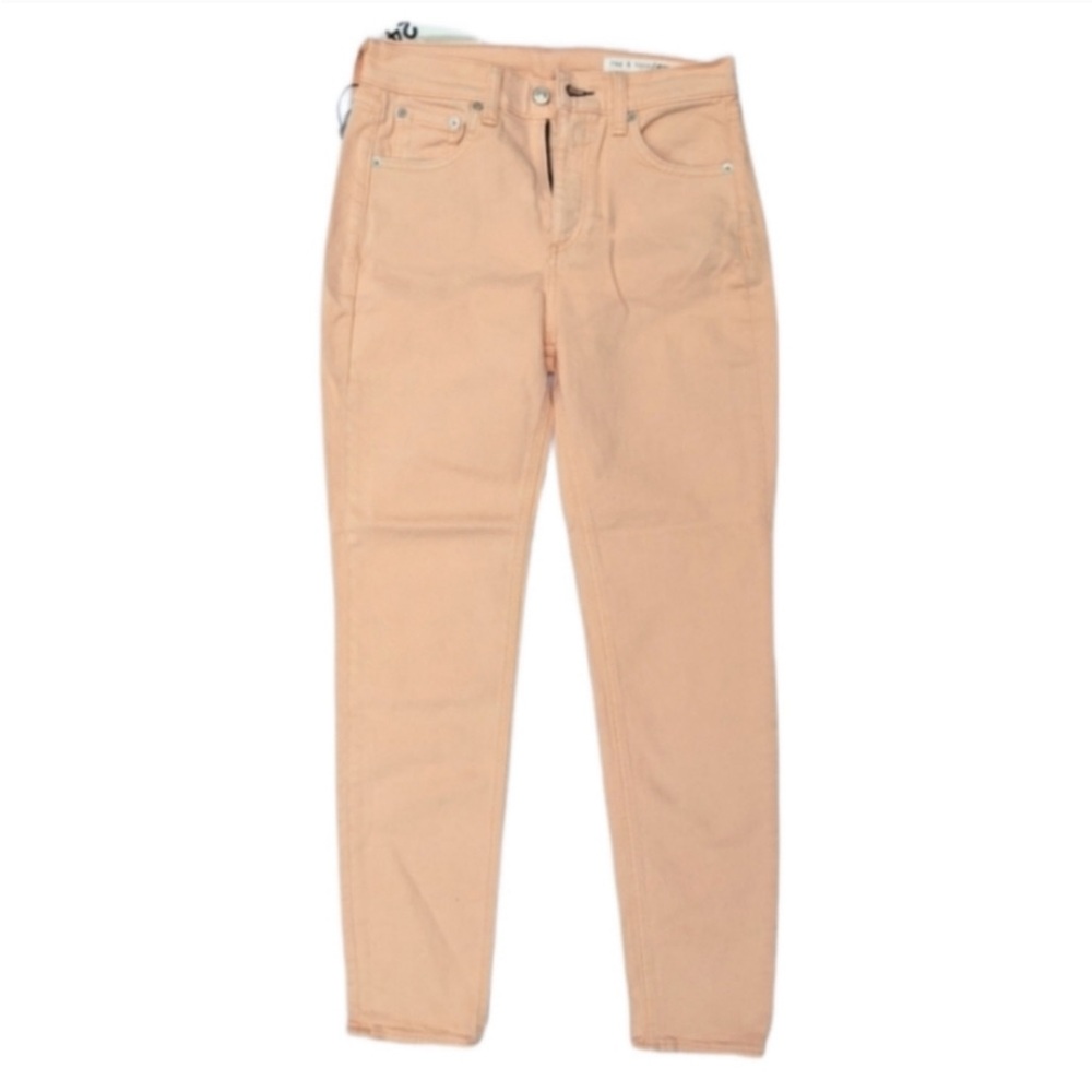 NWT Rag & Bone high rise peach orange skinny jeans 24